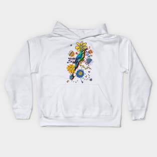 Bird and Flowers Kids Hoodie